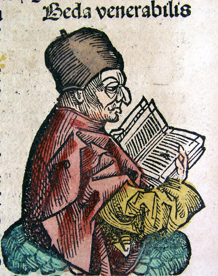 Image of Bede reading a book