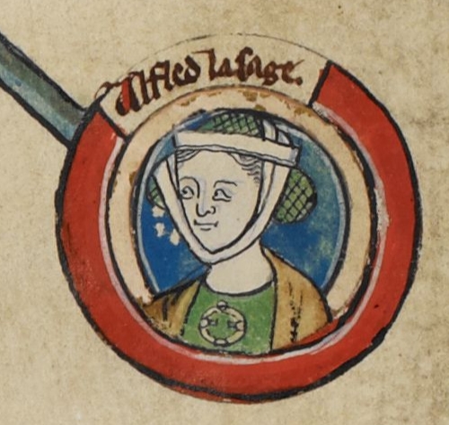 Image of Æthelflæd from a medieval manuscript