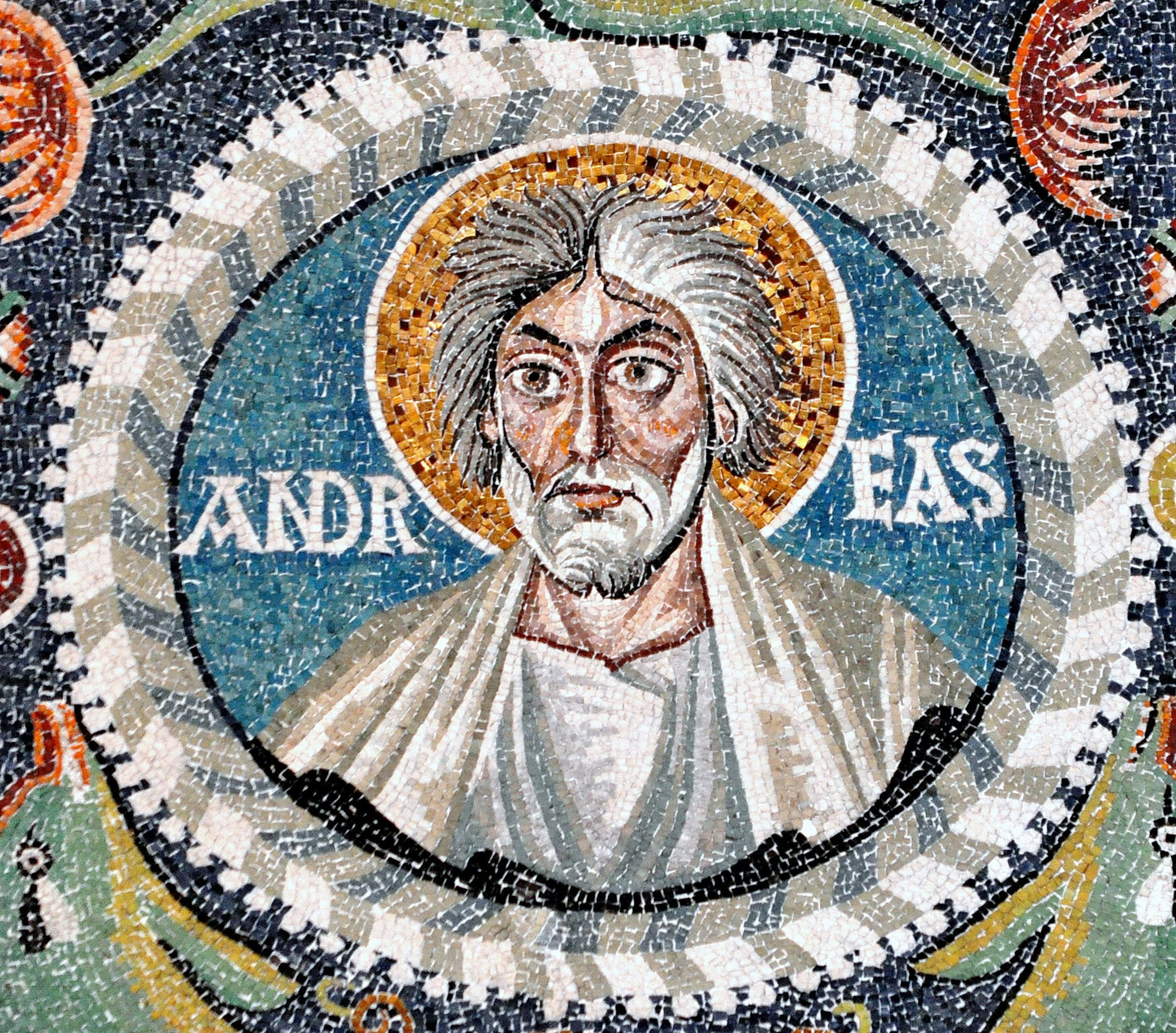 2048px andrew the apostle detail of the mosaic in the basilica of san vitale ravena italy