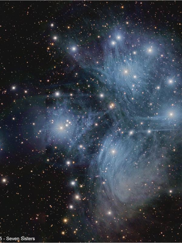 the pleiades  messier 45  seven sisters