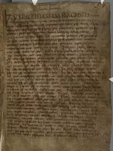 A page from the Anglo-Saxon Chronicle Parker Manuscript